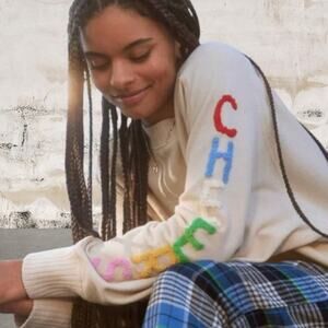 Aerie Women's Cheers Down To Earth Crew Sweatshirt Size XS